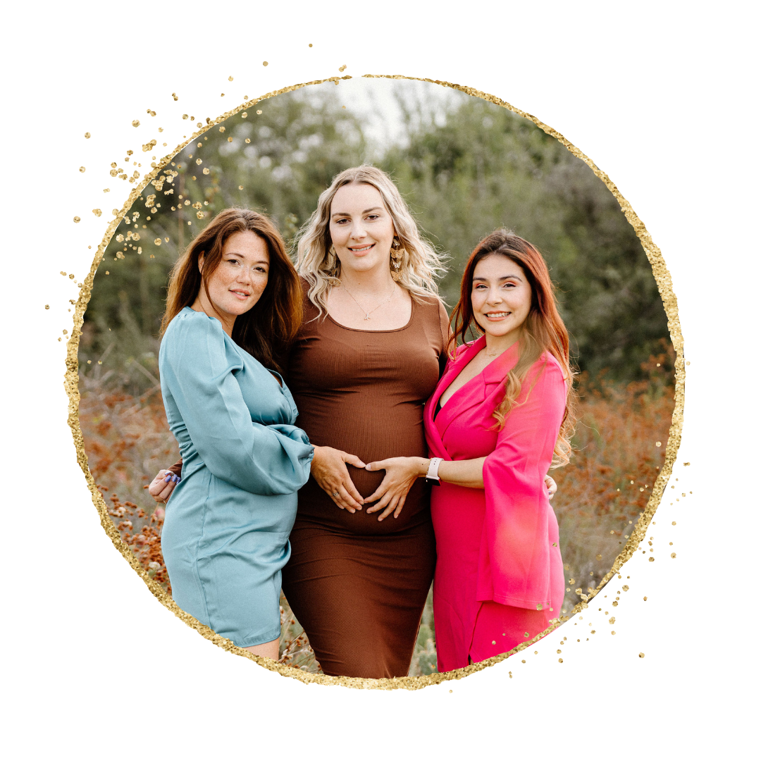 Three women, a surrogate mother in the middle