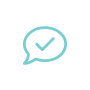 icon comment check teal